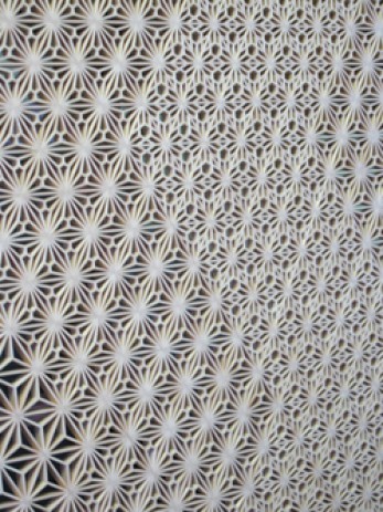 組み合せを変えるだけで一つの枠の中に様々な文様が浮かび上がる