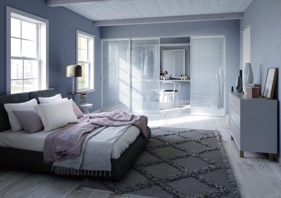 ガラス：ファブリック フレーム：シルキーホワイト ／ファミット ガラスデザインシリーズ YKK AP